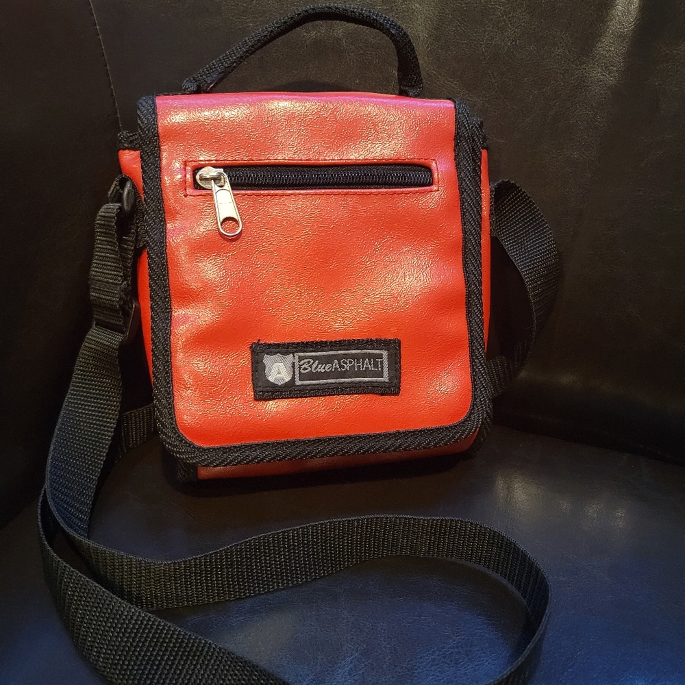 Red Blue Asphalt Crossbody Purse